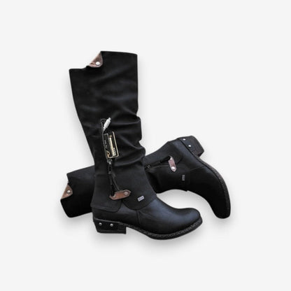 Bottes Femmes Hauts Talons Fermeture Éclair