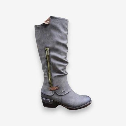 Bottes Femmes Hauts Talons Fermeture Éclair