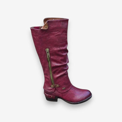 Bottes Femmes Hauts Talons Fermeture Éclair