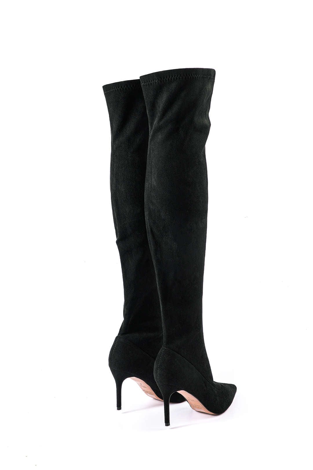 Bottes Hauts Talons en Velours Élégantes pour Femme