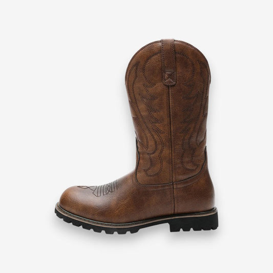 Bottes Cuir Femme Élégantes à Talon Plat - PanierRoyale