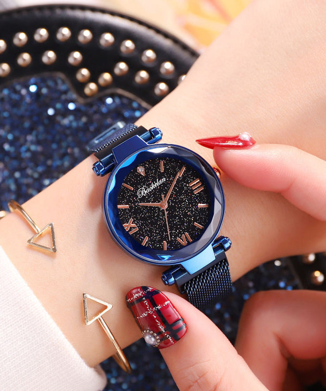 Montre acier bleu nuit étoilée avec verre renforcé - EasyApparels