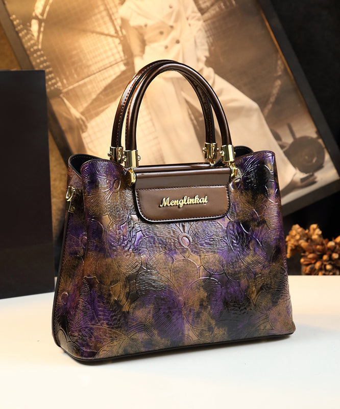 Sac à main en cuir synthétique robuste violet foncé - EasyApparels