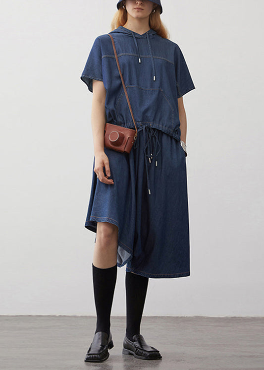 Bleu marine décontracté deux pièces denim veste - EasyApparels