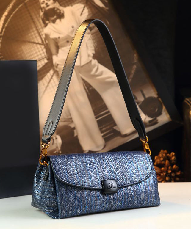 Sac à main bandoulière robuste en cuir marine femme - EasyApparels