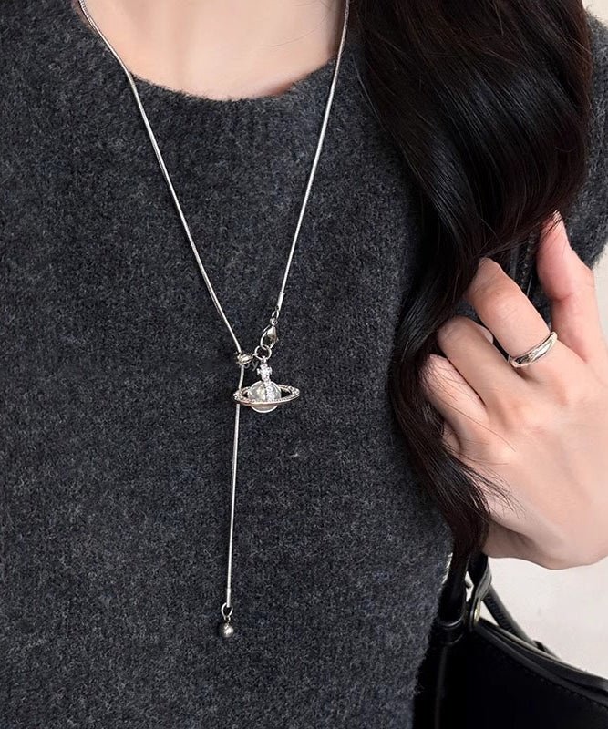 Simple Stainless Steel Chain Necklace with Beads - EasyApparels