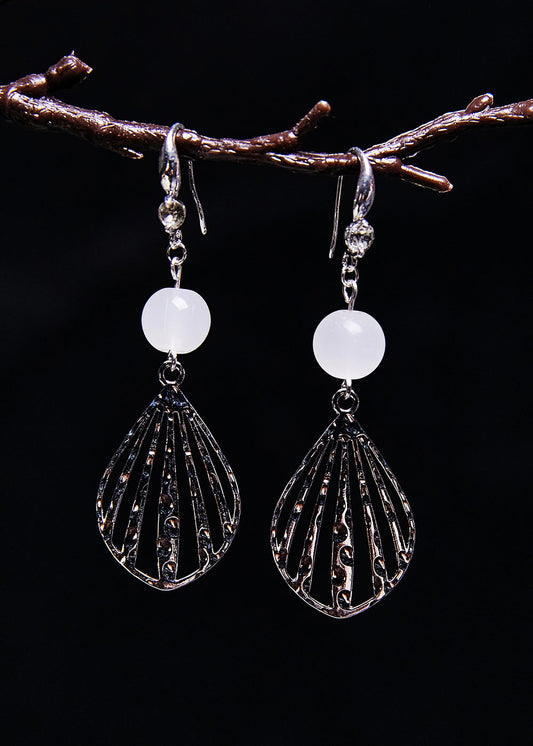 Pendentif en pierre précieuse blanche élégant - EasyApparels