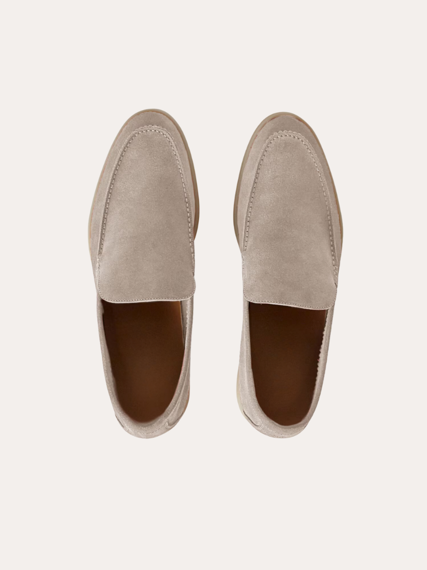 Mocassin Homme Cuir Beige Élégant