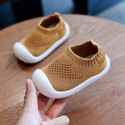 Chaussures Bébé en Laine Beige Douces pour Premiers Pas - PanierRoyale