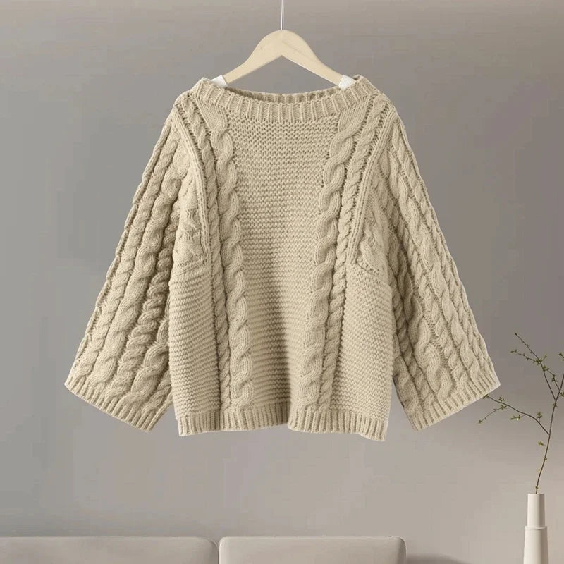 Pull Femme Col Rond Chaud et Élégant