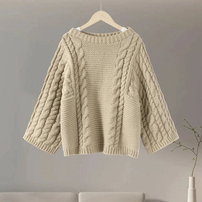 Pull Femme Col Rond Chaud et Élégant
