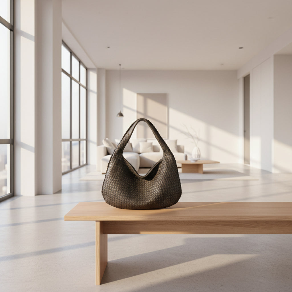 Sac à Main Tressé Chic avec Poche Intérieure pour Femme - PanierRoyale
