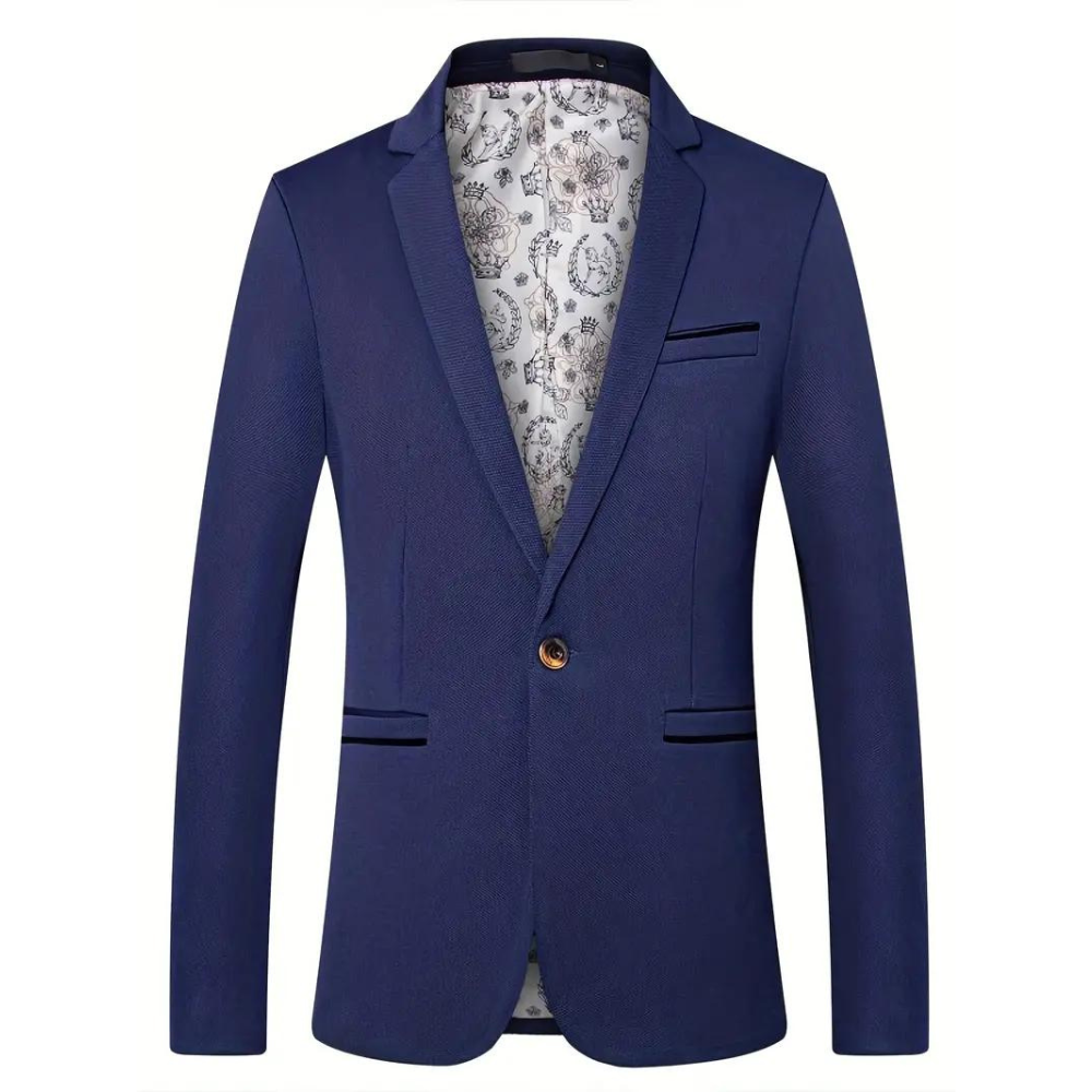 Veste Homme Slim Fit - Blazer Classique en Tissu Doux