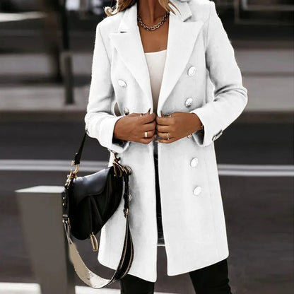 Manteau Femme Élégant Réversible en Laine avec Fermeture Éclair - PanierRoyale