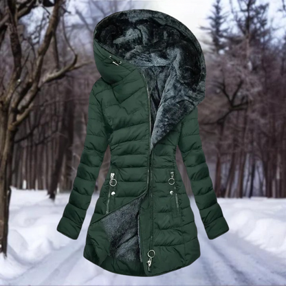 Manteau d'hiver long à capuche chaud et imperméable