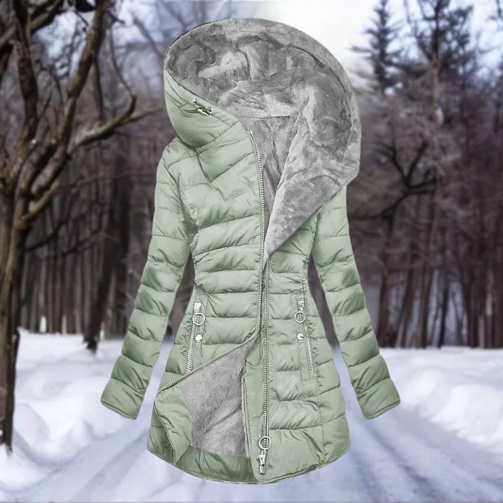 Manteau d'hiver long à capuche chaud et imperméable - PanierRoyale