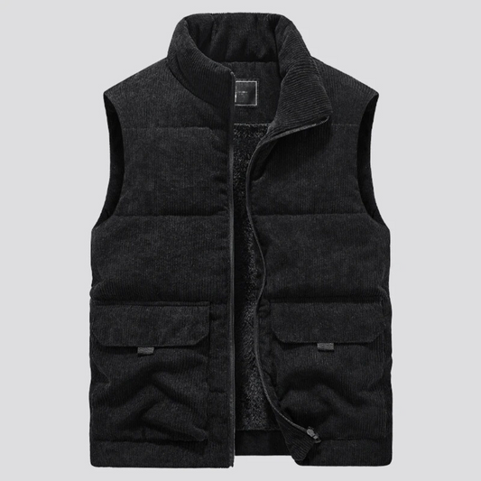 Gilet D'hiver Élégant avec Poches Réversibles - PanierRoyale