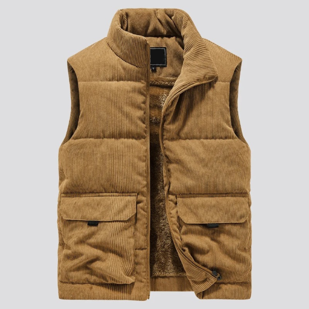 Gilet en velours chaud et élégant pour femme