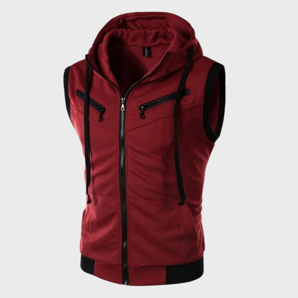 Gilet à capuche taille ajustée sport