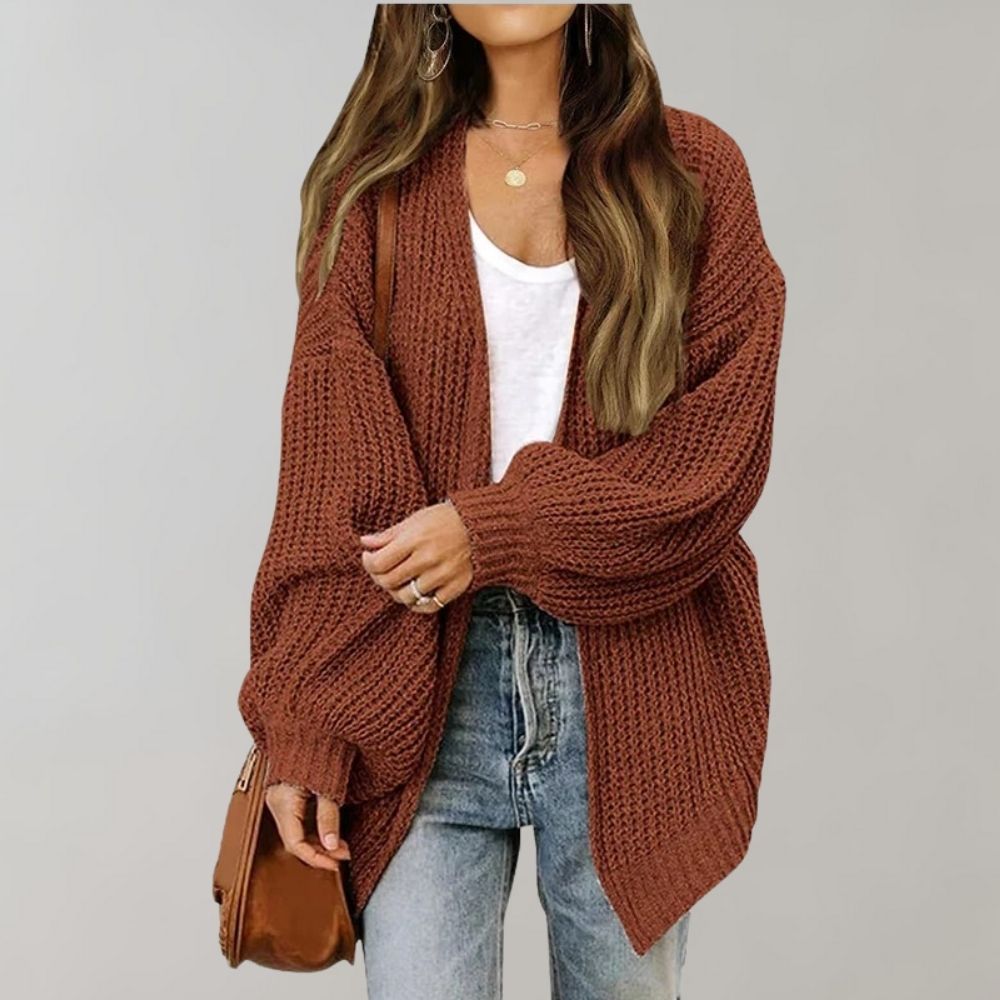 Gilet femme décontracté en maille douce