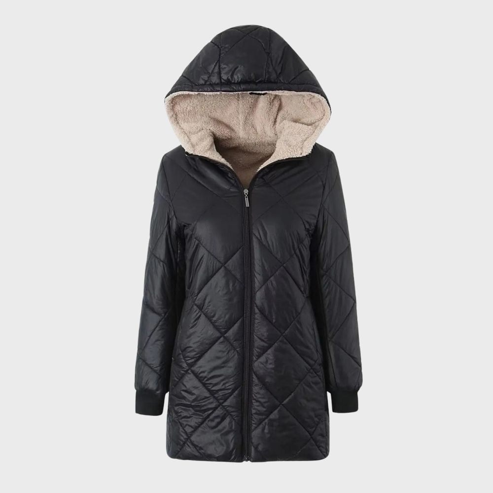 Veste Hiver Élégante à Capuche avec Manches Longues - PanierRoyale