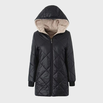 Veste Hiver Élégante à Capuche avec Manches Longues - PanierRoyale