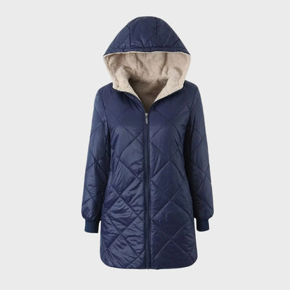 Veste Hiver Élégante à Capuche avec Manches Longues