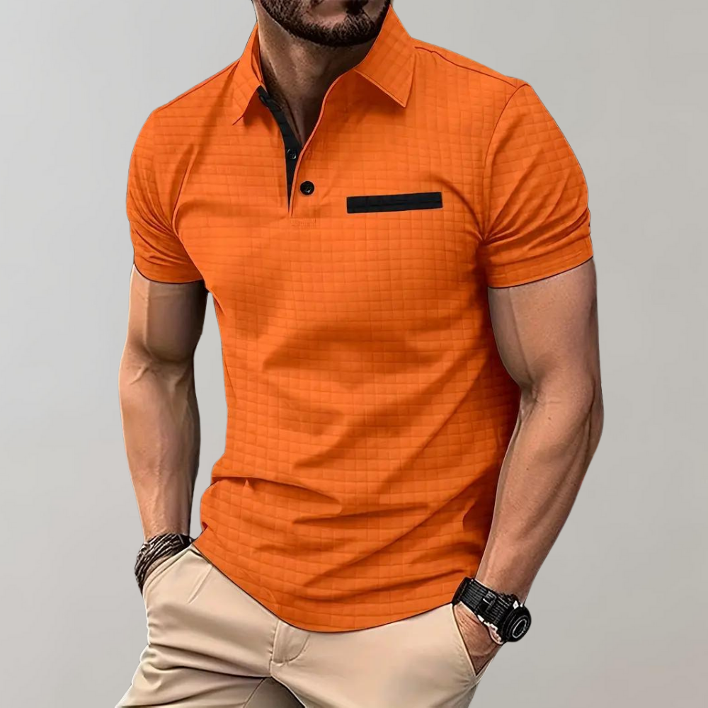 Chemise Polo Homme Contraste Coloré et Élégant