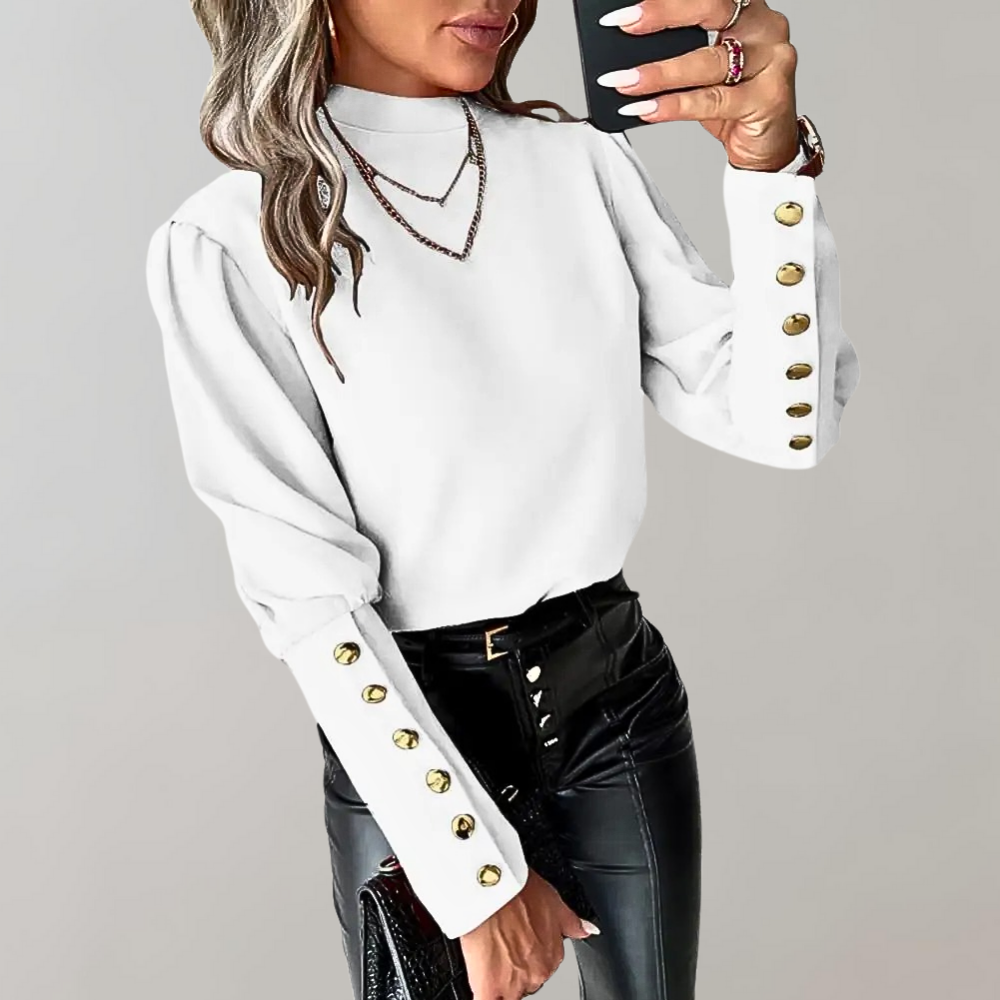 Blouse Femme Manches Amples Élégante