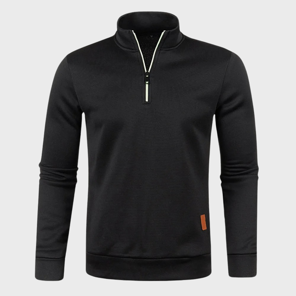 Pull-over zippé homme chaud et confortable
