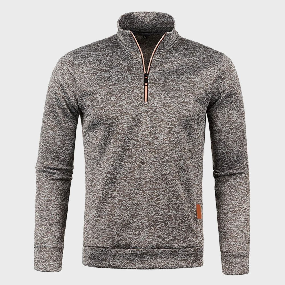 Pull-over zippé homme chaud et confortable