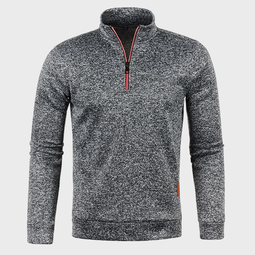 Pull-over zippé homme chaud et confortable