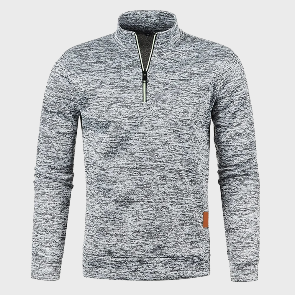 Pull-over zippé homme chaud et confortable
