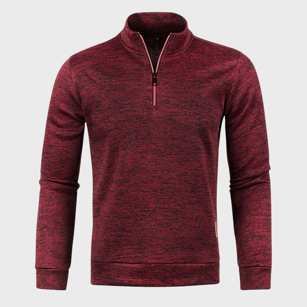 Pull-over zippé homme chaud et confortable