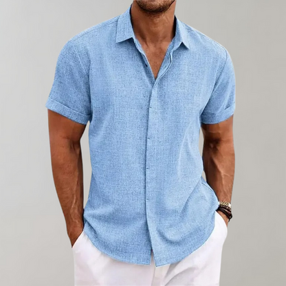 Chemise Homme Décontractée Manches Courtes pour Été