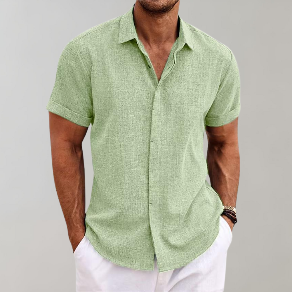 Chemise Homme Décontractée Manches Courtes pour Été
