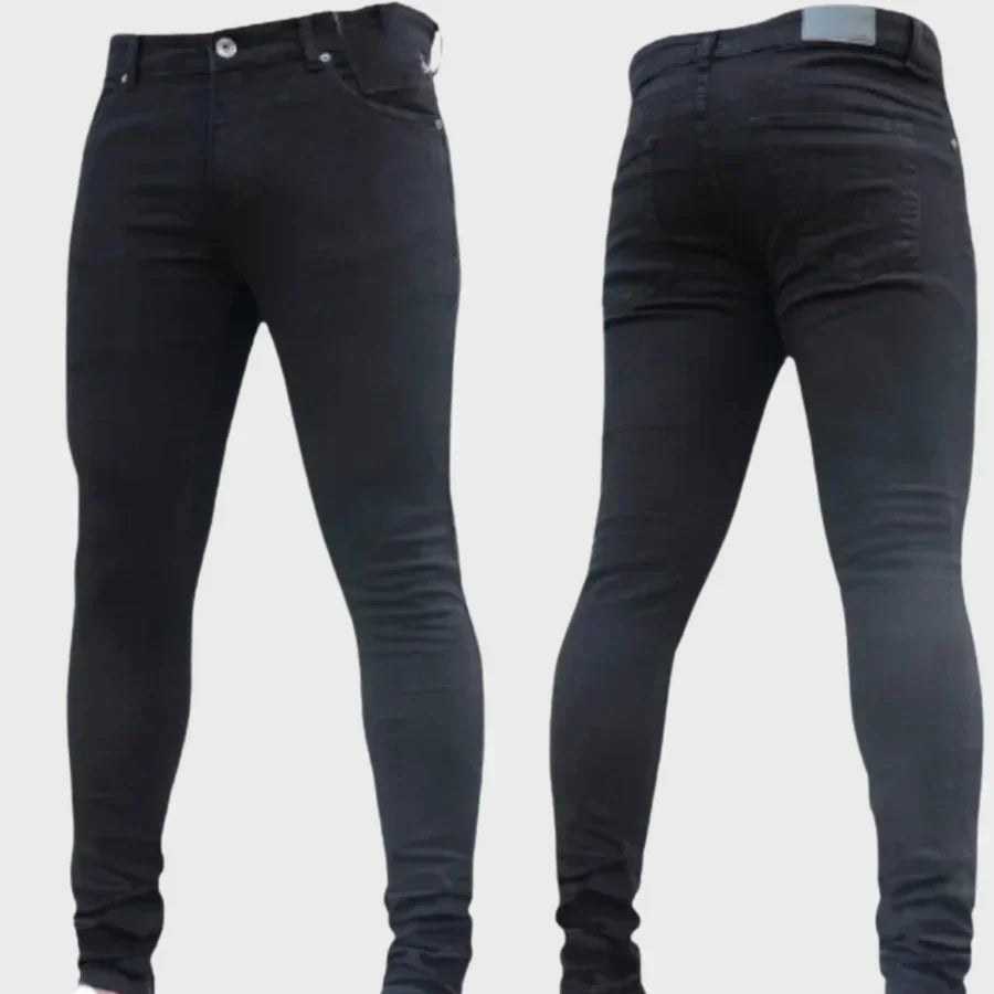 Jean Slim Fit Homme Noir Tendance