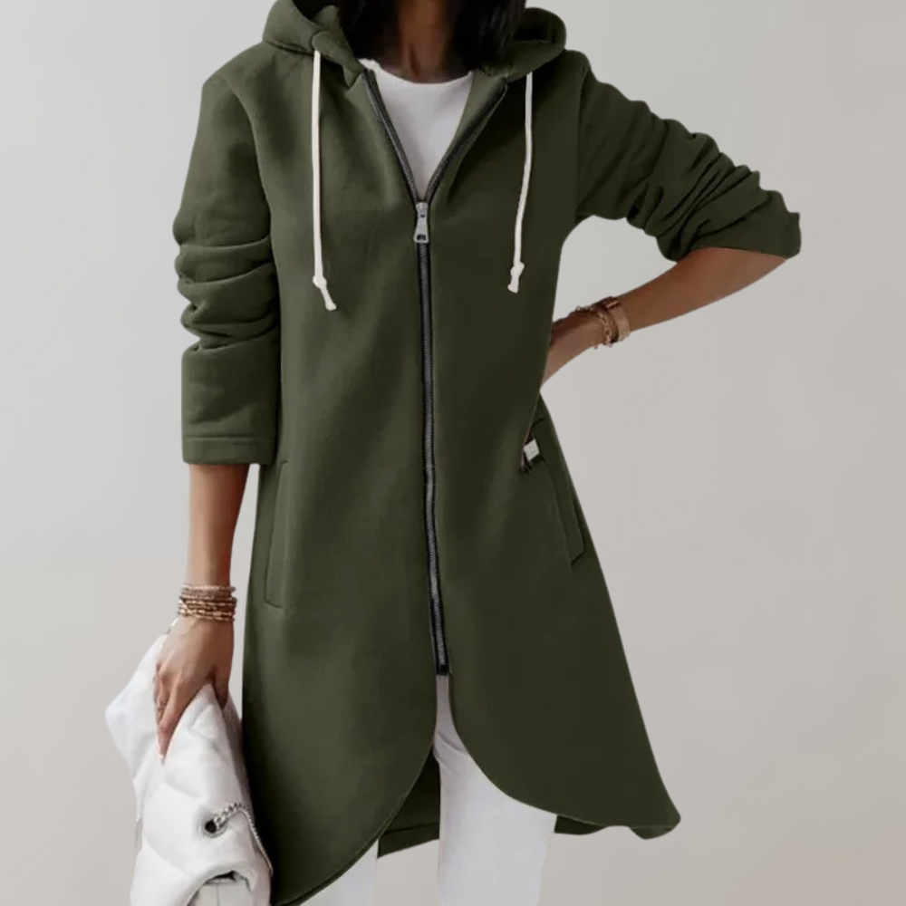 Gilet Féminin Zippé Col Montant Casual pour Femme