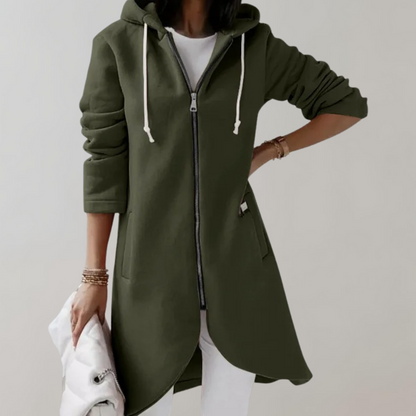 Gilet Féminin Zippé Col Montant Casual pour Femme