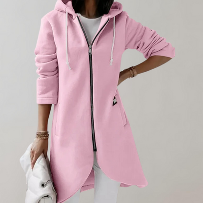 Gilet Féminin Zippé Col Montant Casual pour Femme