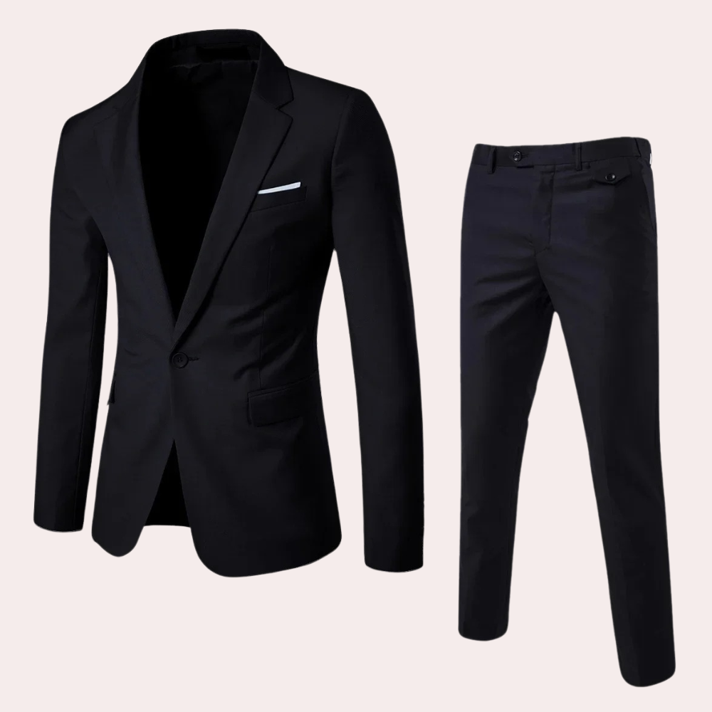Costume Homme Rouge Bourgogne Élégant
