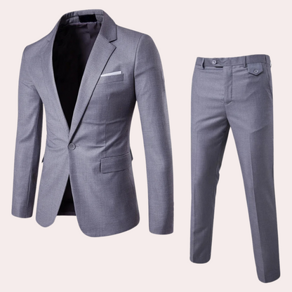 Costume Homme Rouge Bourgogne Élégant