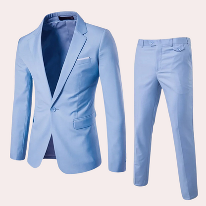 Costume Homme Rouge Bourgogne Élégant