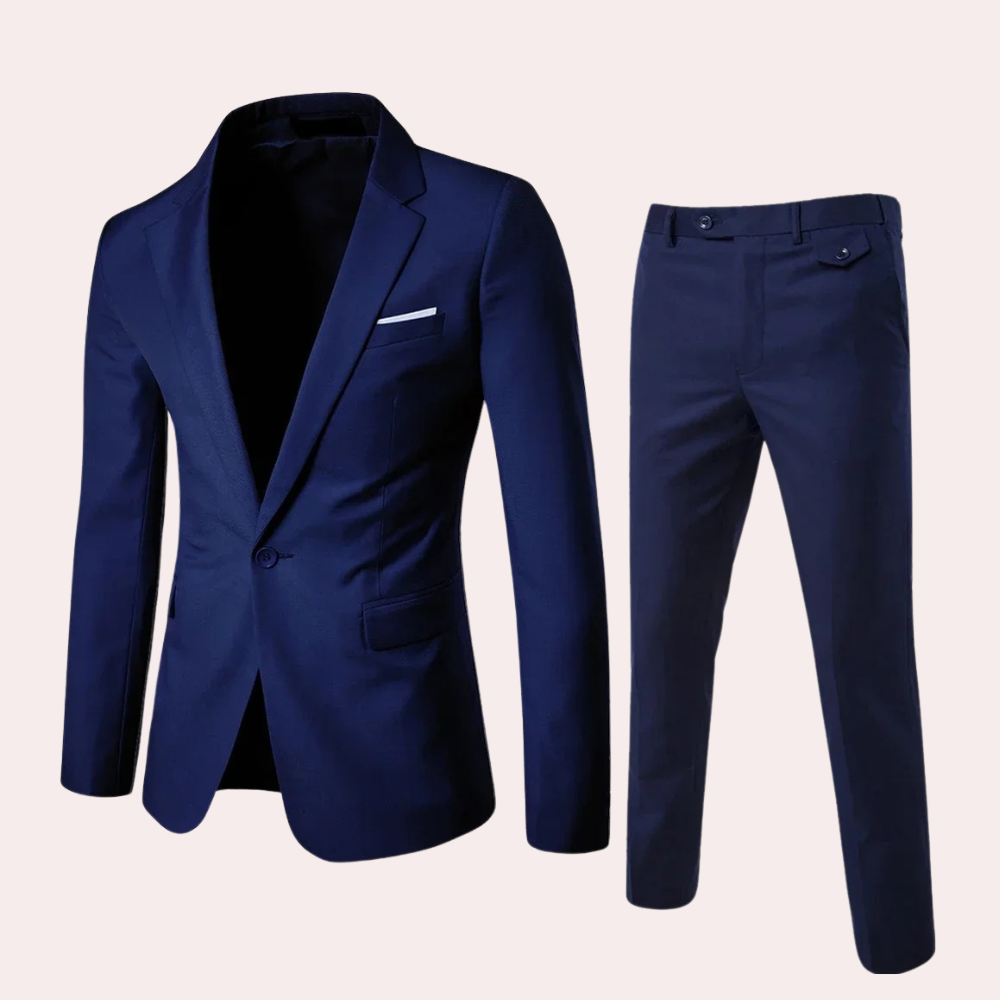 Costume Homme Rouge Bourgogne Élégant
