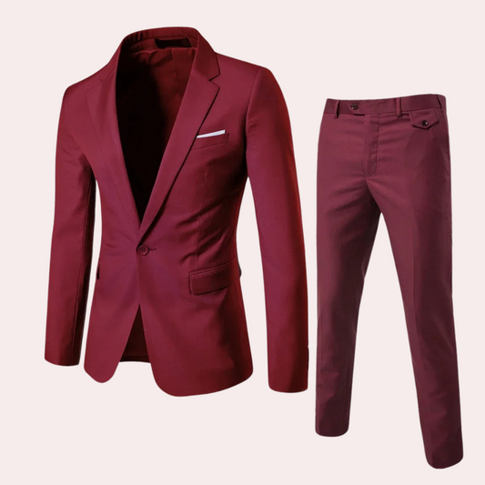 Costume Homme Rouge Bourgogne Élégant - PanierRoyale