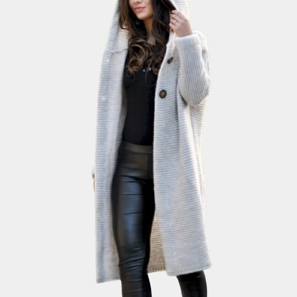 Gilet Femme Hiver Chaud à Capuche Zippée