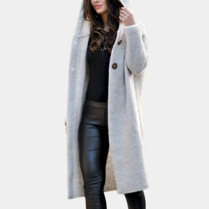 Gilet Femme Hiver Chaud à Capuche Zippée