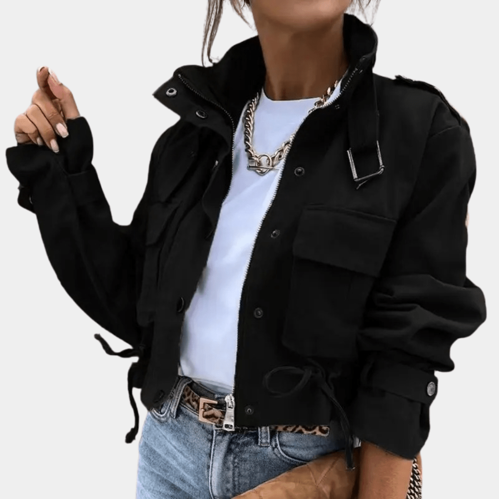 Veste Femme Florale Chic Manches Longues Zip