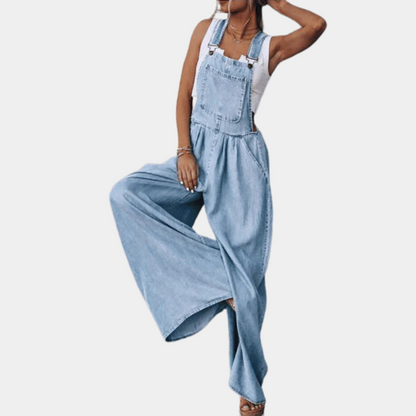 Salopette Jeans Femme Court Style Décontracté