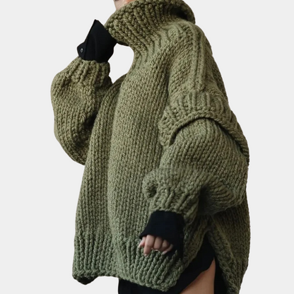 Pullover Femmes Col Roulé Grande Taille